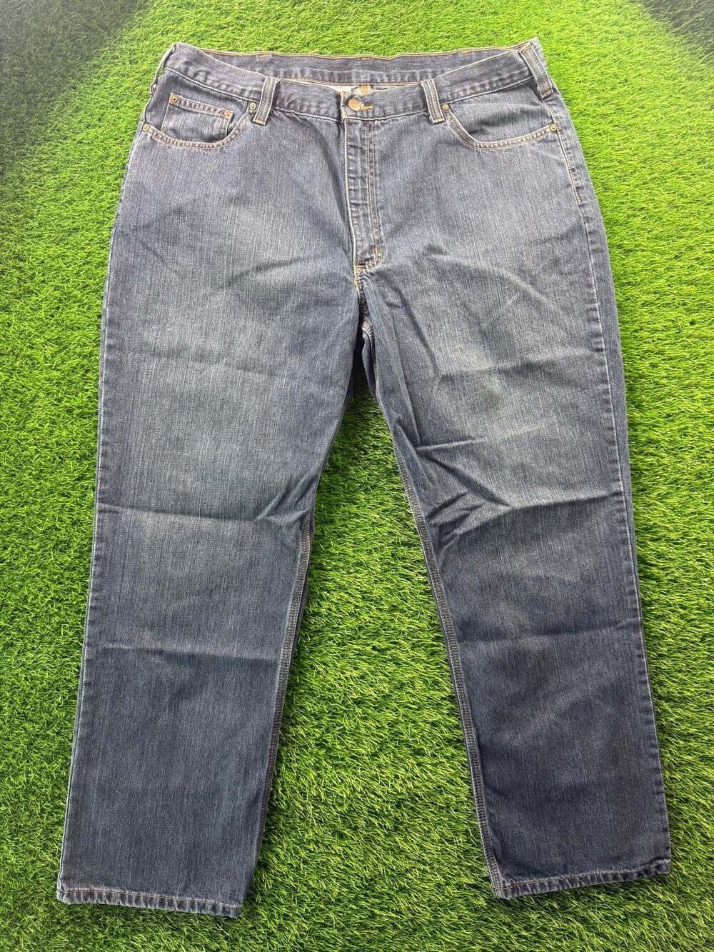 Carhartt Holter Jeans Men's 42x32 Relaxed Fit Straight Leg Blue Denim 101483-968